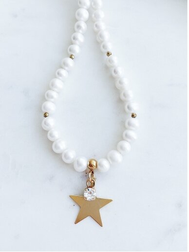 Upinių perlų vėrinys su žvaigždute